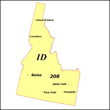 We have dial-up Internet numbers for the area codes in Idaho: 208, 986
