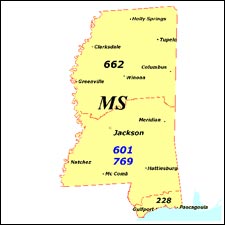 We have dial-up Internet numbers for the area codes in Mississippi: 662, 601, 769, 228