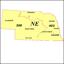 We have dial-up Internet numbers 
for the area codes in Nebraska: 308, 402, 531
